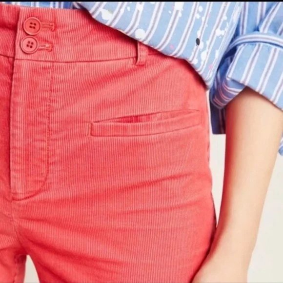 Anthropologie Pants 12 Essential Collection Corduroy Pink/Rose - Picture 2 of 10